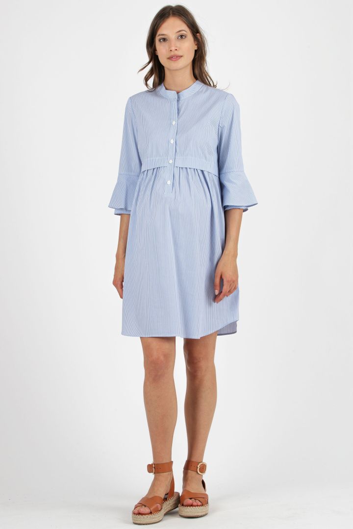 Umstands- und Still-Hemdblusenkleid