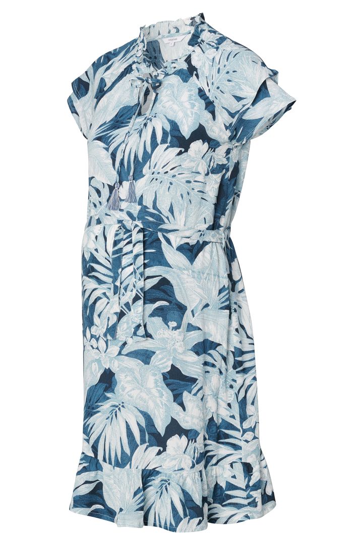 Volant Umstandskleid mit Blumen Print