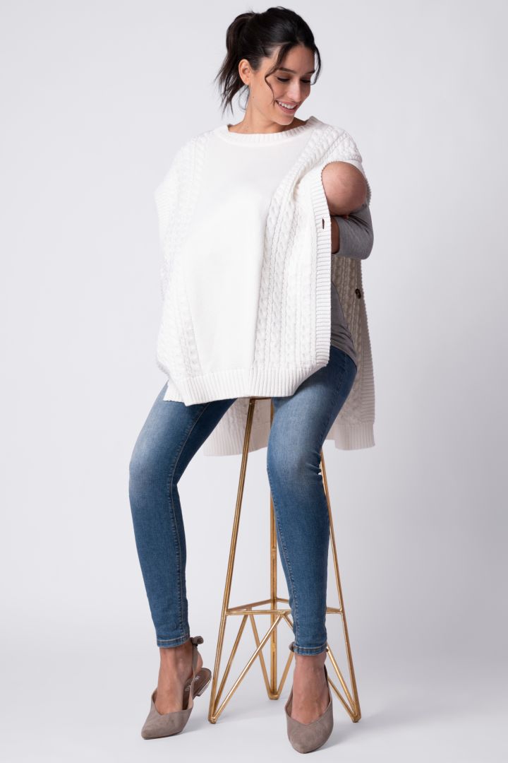 Zopfstrick Umstands- und Stillpullunder