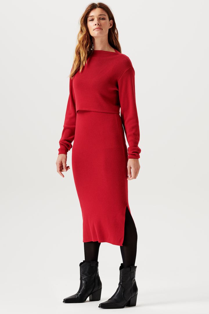 Umstands- und Stillstrickkleid
