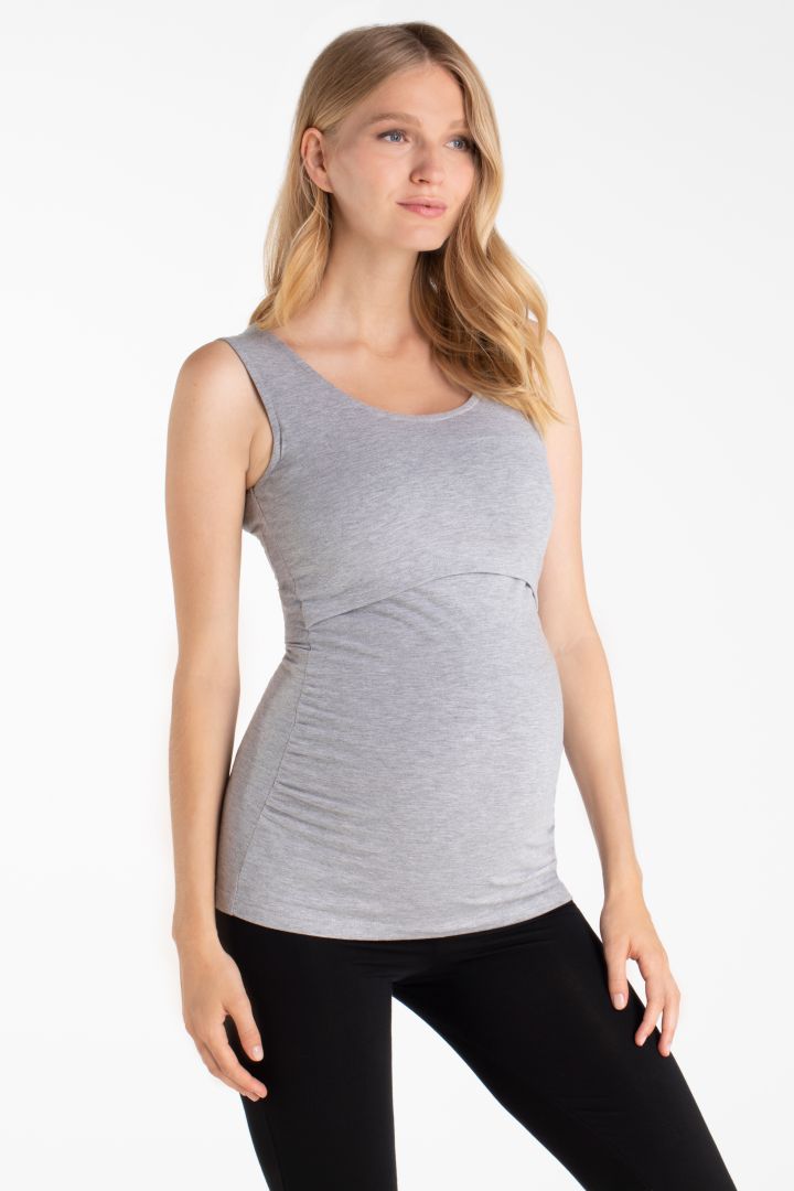 Doppelpack Organic Umstands- und Stilltops grau/schwarz