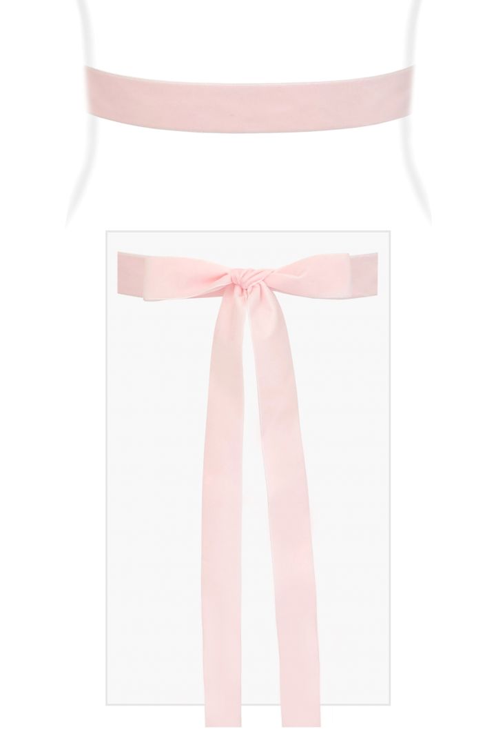 Samt Schärpe baby rosa