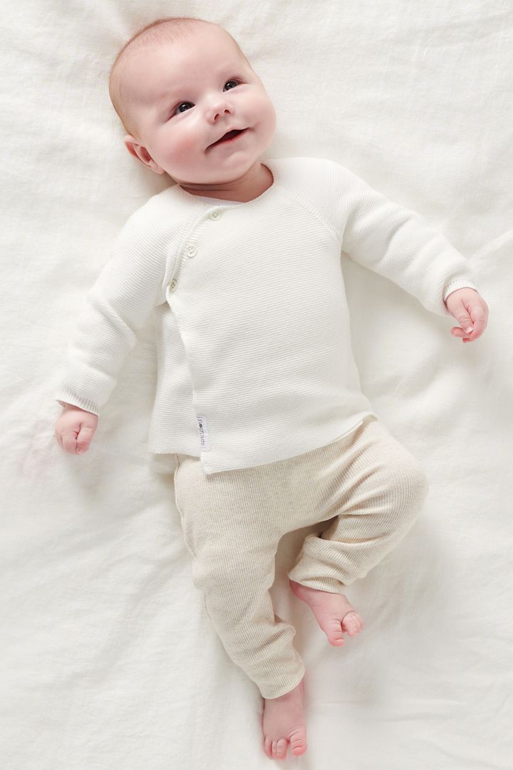 Organic Baby Wickel-Pullover weiß