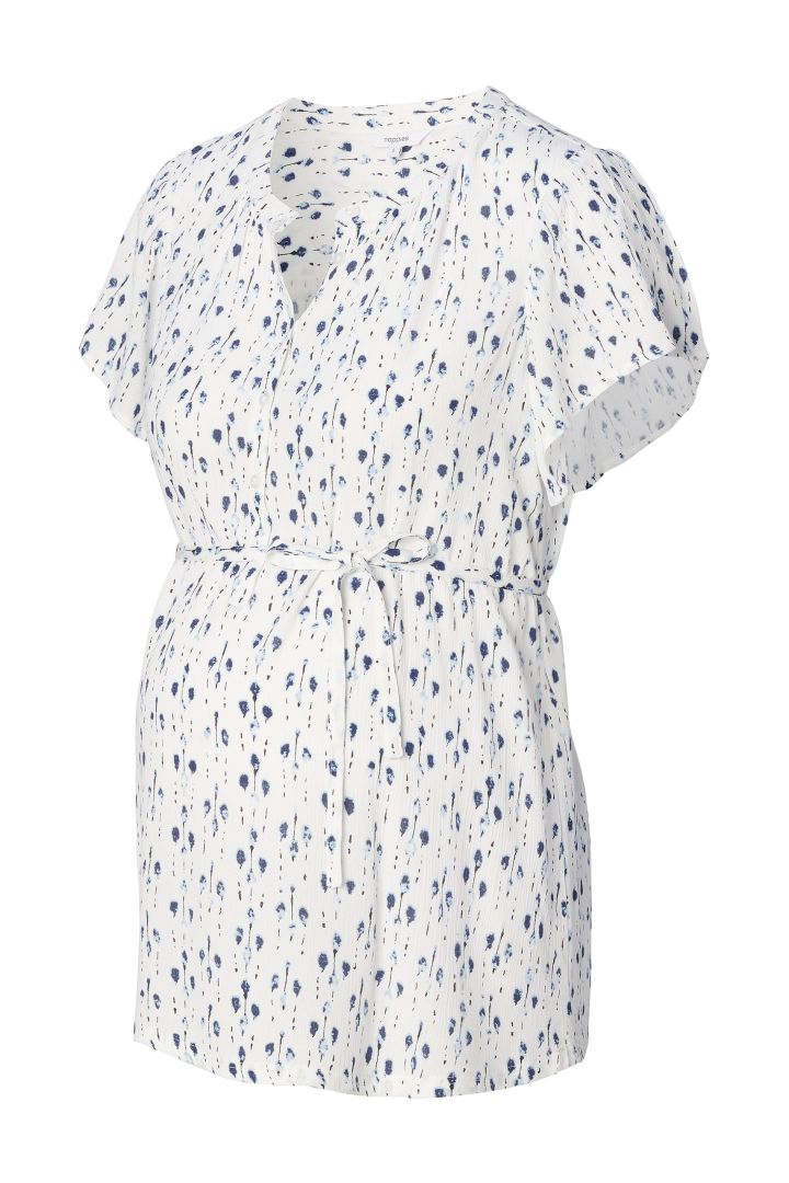 Umstands- und Stillbluse mit Allover Print