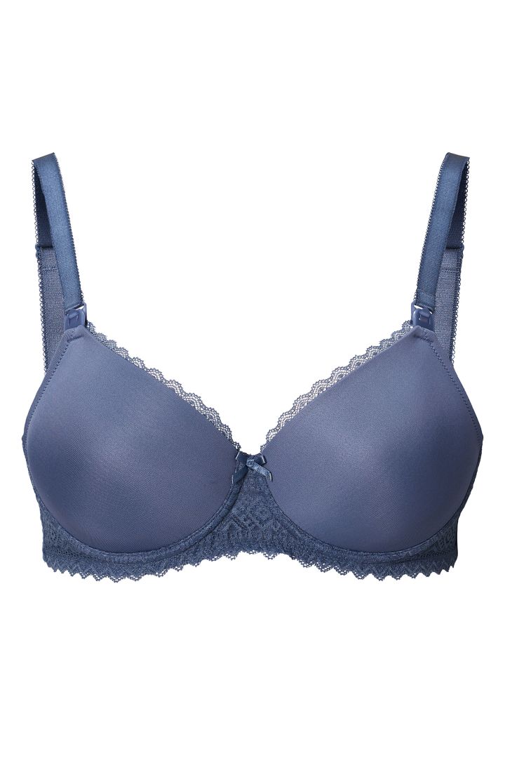 Nursing bra with lace and soft cups