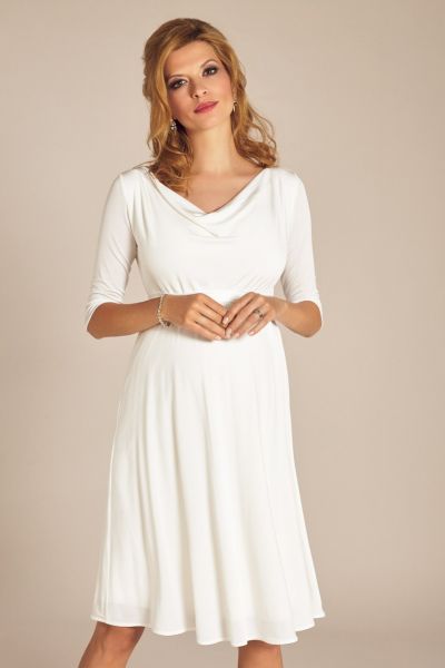 Umstandsbrautkleid mit Wasserfallausschnitt