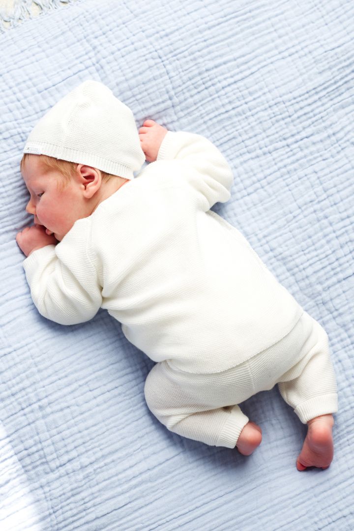 Organic Baby-Strickhose weiß