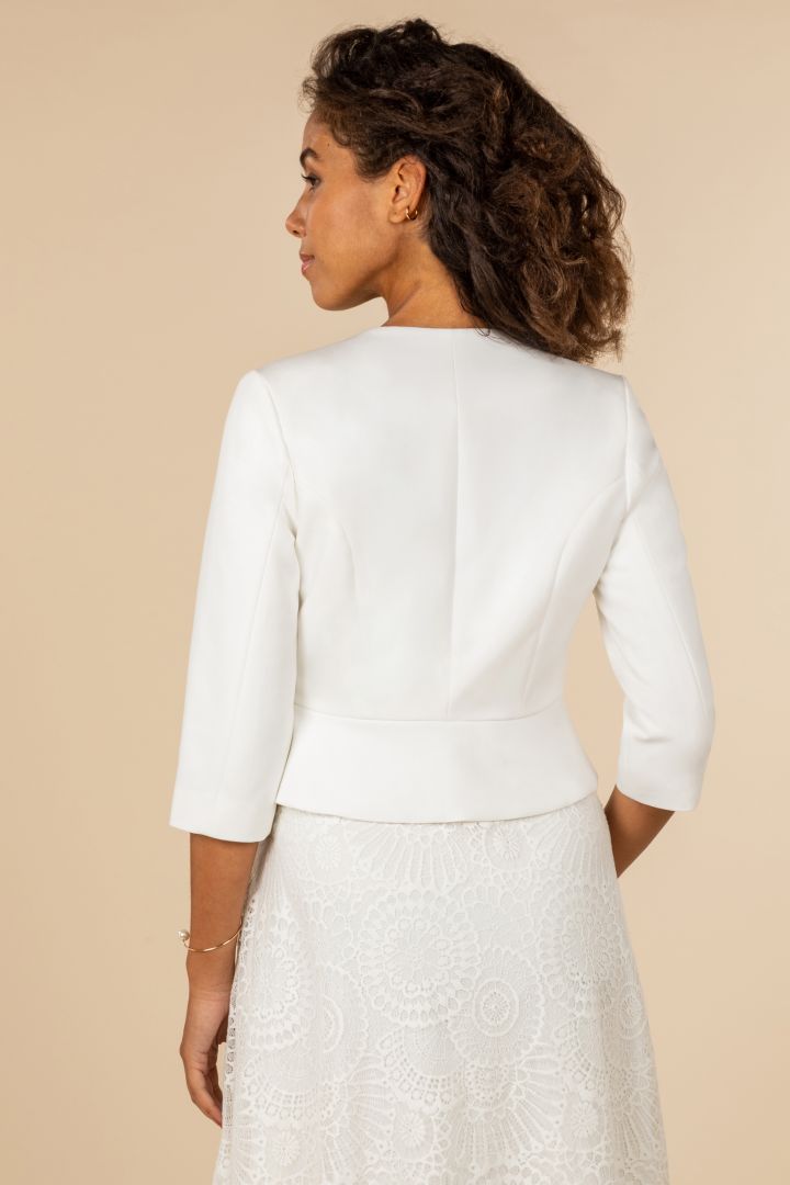 Umstands-Brautjacke mit Schößchen