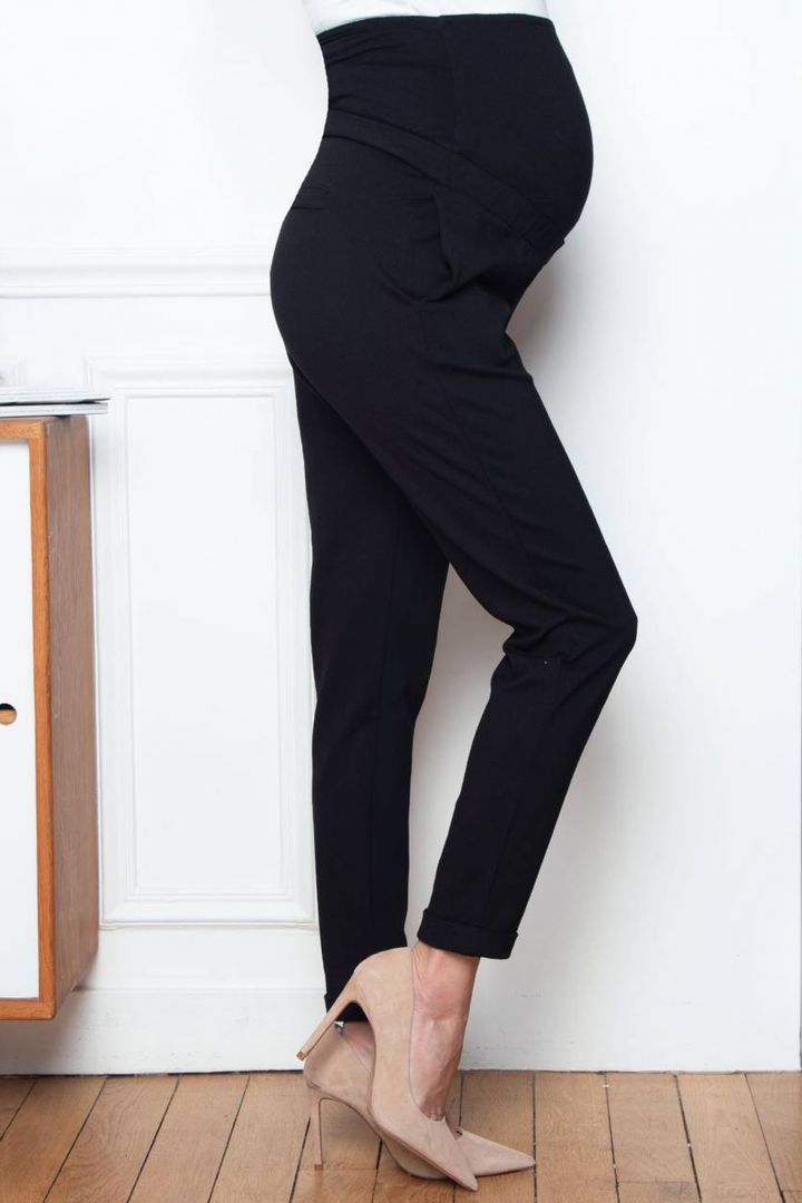 Straight Leg Overbump Maternity Trousers