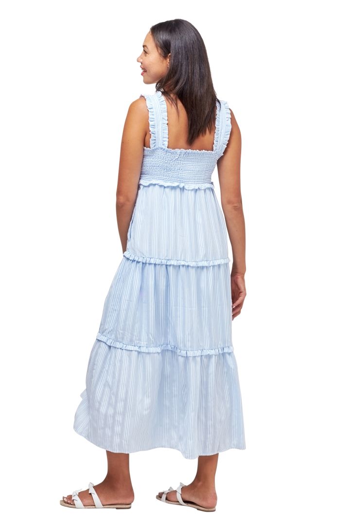 Midi Umstands- und Stillkleid Stripe