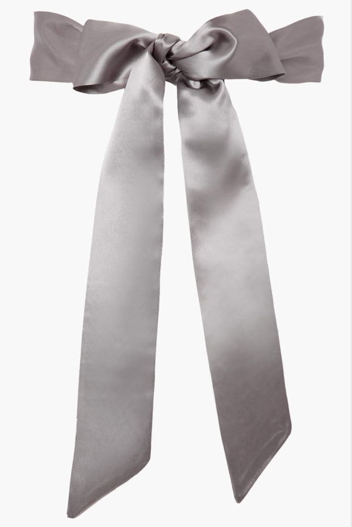 Satin Schärpe silbergrau