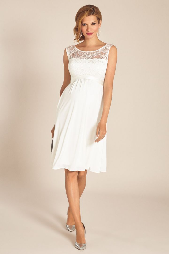 Umstandsbrautkleid mit Rückenausschnitt