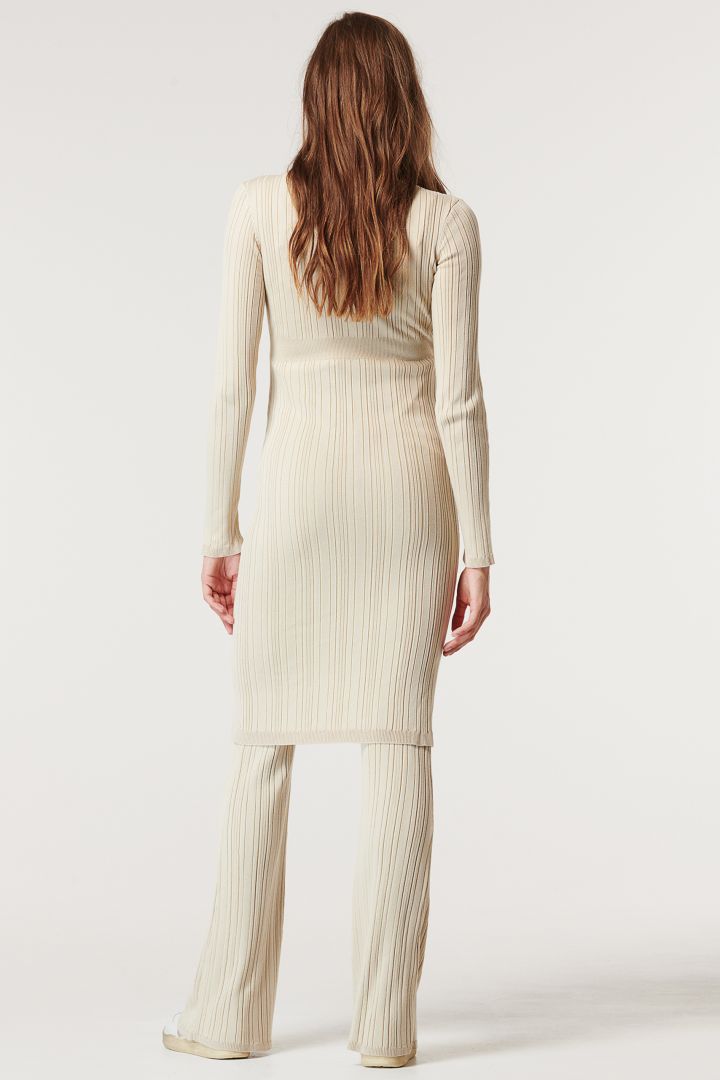 Flared Ribknit Maternity Trousers