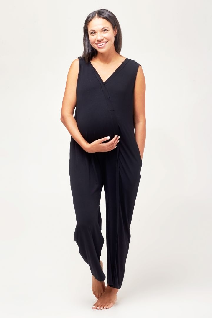 Umstands-und Still-Jumpsuit aus Bambus-Viskose