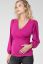 Preview: Maternity and Nursing Shirt with Puff Sleeves fuchsia