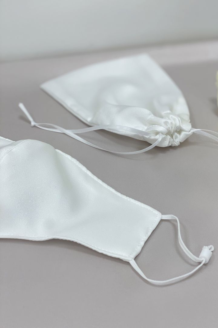Bridal Face Mask with Pouch