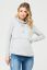 Vorschau: Cowl Neck Umstands- und Stillshirt hellgrau