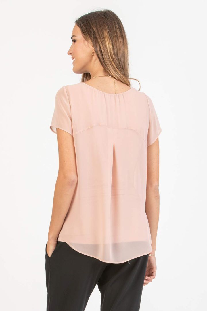 Zweilagige Umstandsbluse aus Chiffon