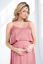 Preview: Double-Layered Maternity and Nursing Dress with Spaghetti Straps, pink