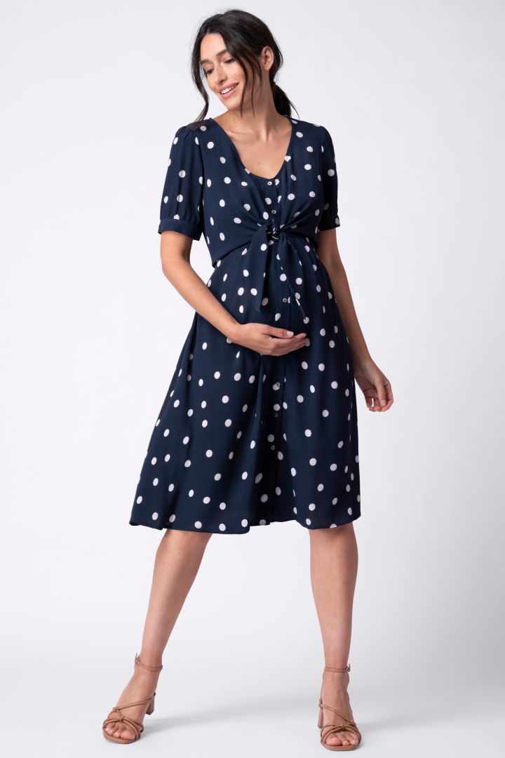 Polka Dot Maternity and Nursing Dress