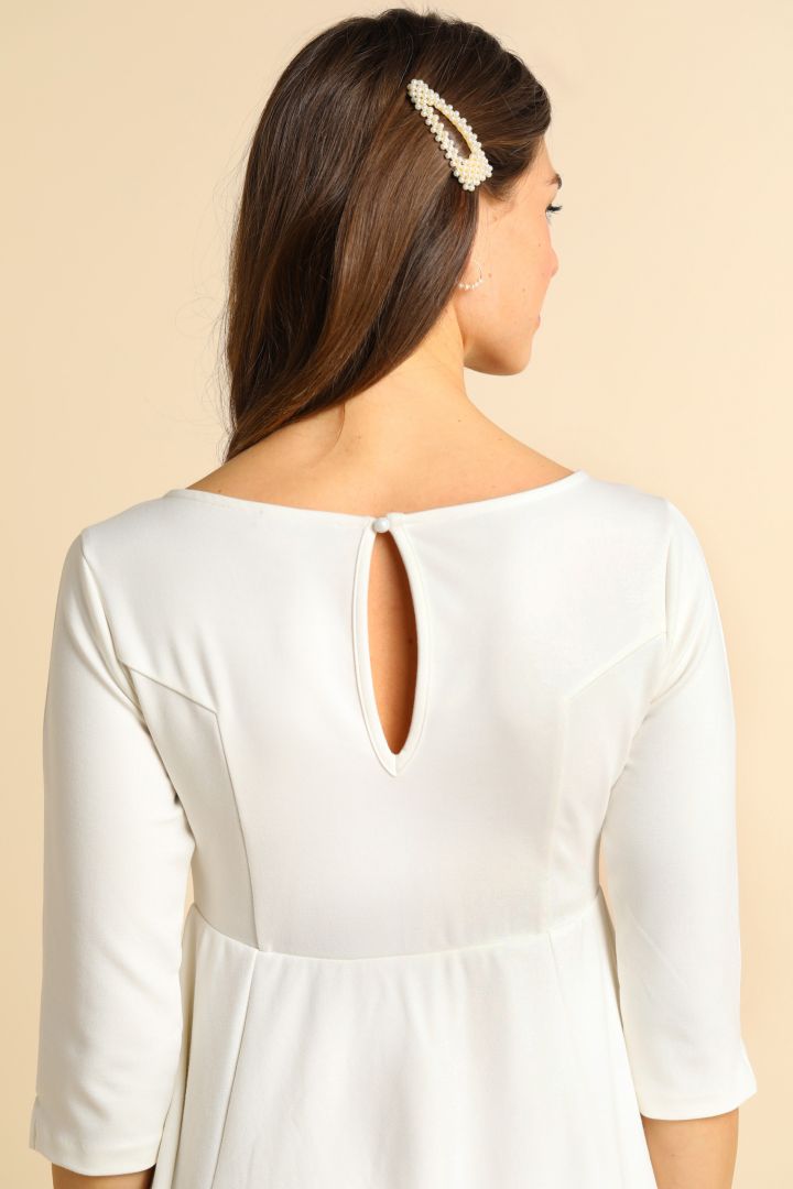 Ecovero Umstandsbrautkleid mit Keyhole Rückenausschnitt