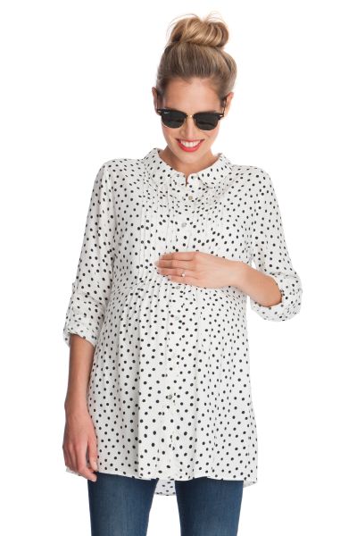 Polka Dot Umstands- und Stillbluse