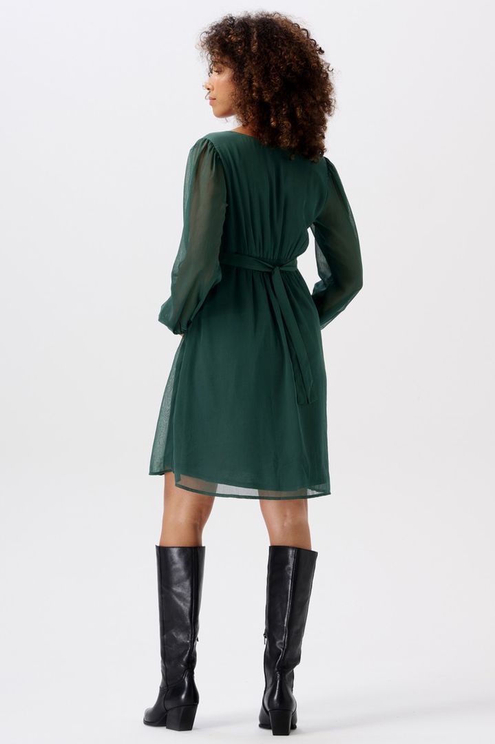 Eco Chiffon Umstandskleid dunkelgrün