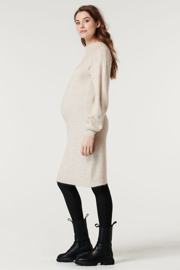 Strick-Umstandskleid mit Ballonärmeln