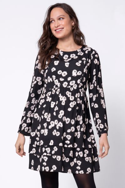 Maternity and Nursing Dress with Floral Print
