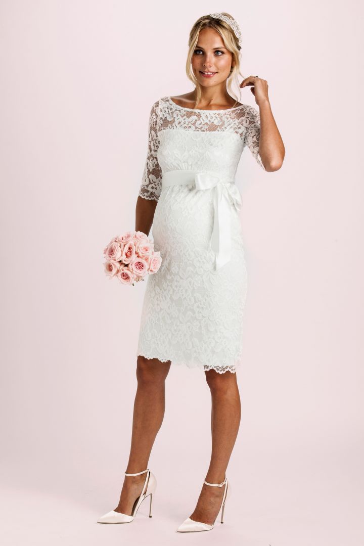 Spitzen Umstandsbrautkleid