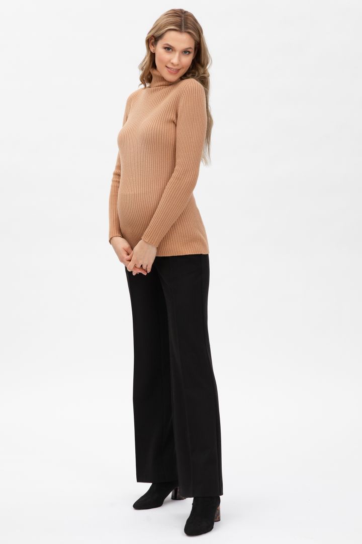 Wide Leg Maternity Trousers black