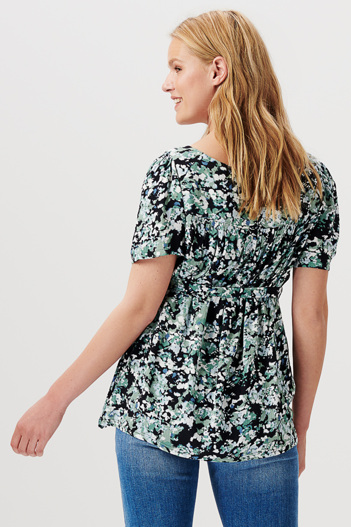 Maternity Blouse with Allover Print