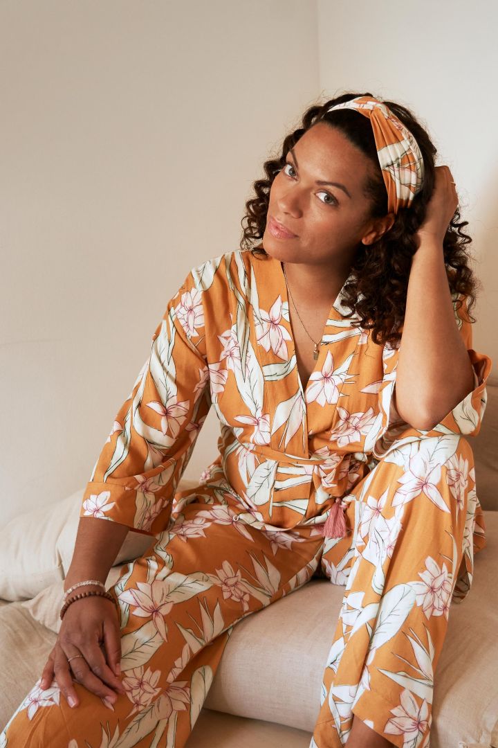 Umstandshose mit Blumen Print