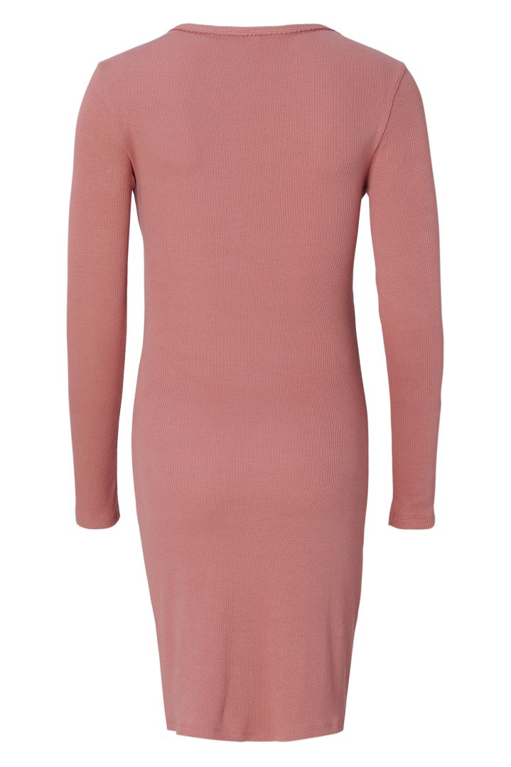 Organic Ripp Umstands- und Stillnachthemd light terracotta