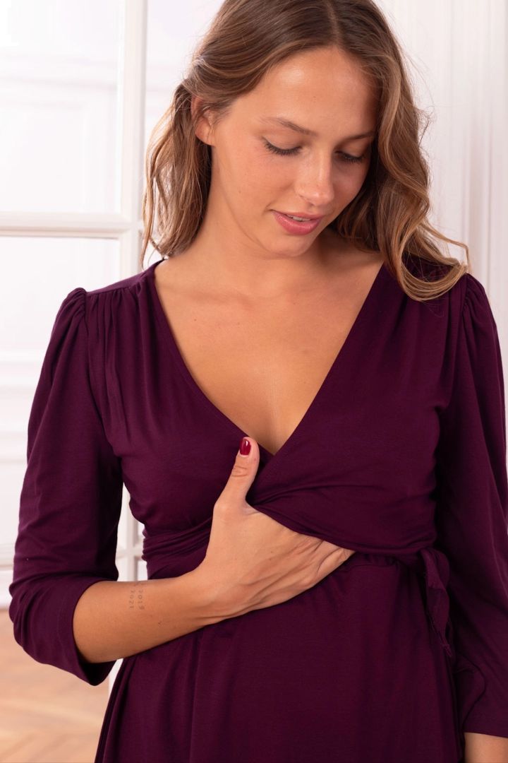 Umstands- und Stilltunika in Wickel-Optik