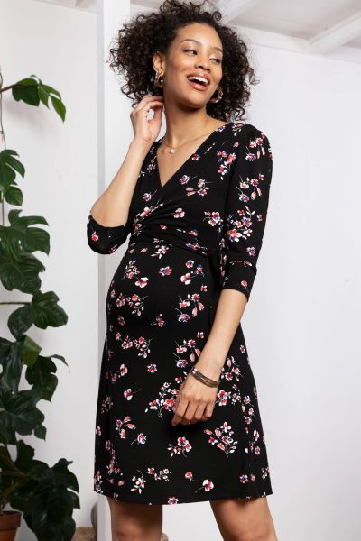 Umstands- und Stillkleid mit Blumenprint