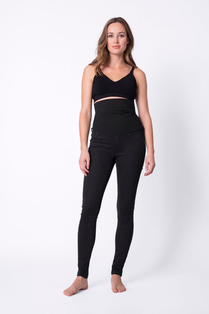 Post Maternity Super Skinny Umstandsjeans schwarz