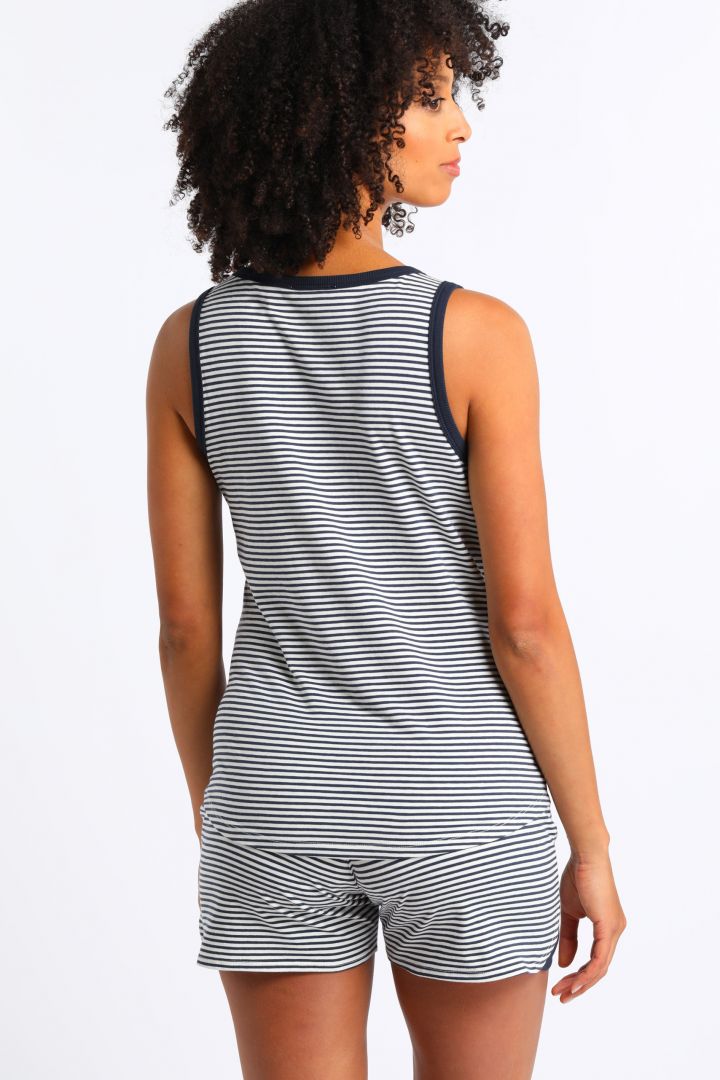 Striped Maternity Shorts in Organic Cotton