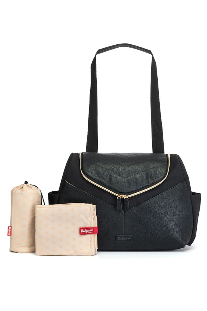 Babymel Vegane Wickeltasche und Rucksack schwarz