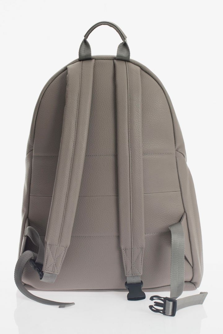Luxe Wickelrucksack aus Kalbsleder grau