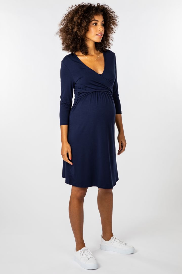 Ecovero Umstands- und Stillkleid navy