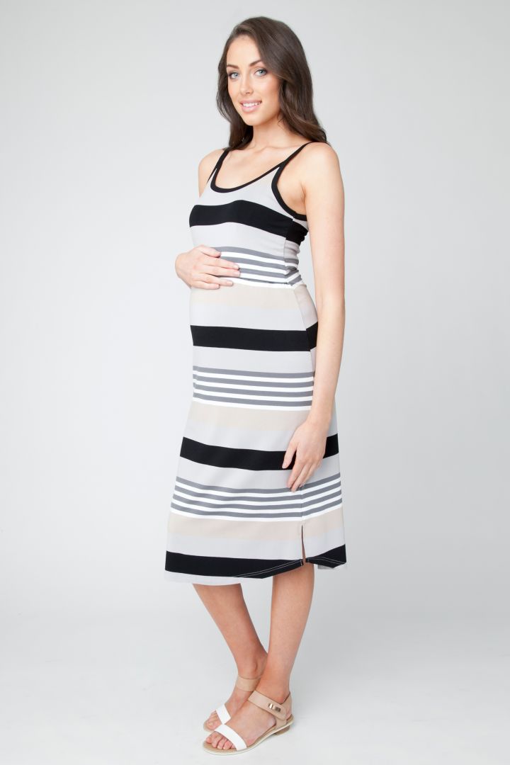 Umstands Trägerkleid mit Still-Öffnung