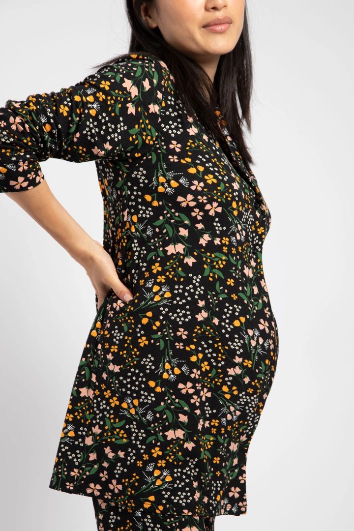 Boyfriend Umstands- und Stillpyjama zum Knöpfen