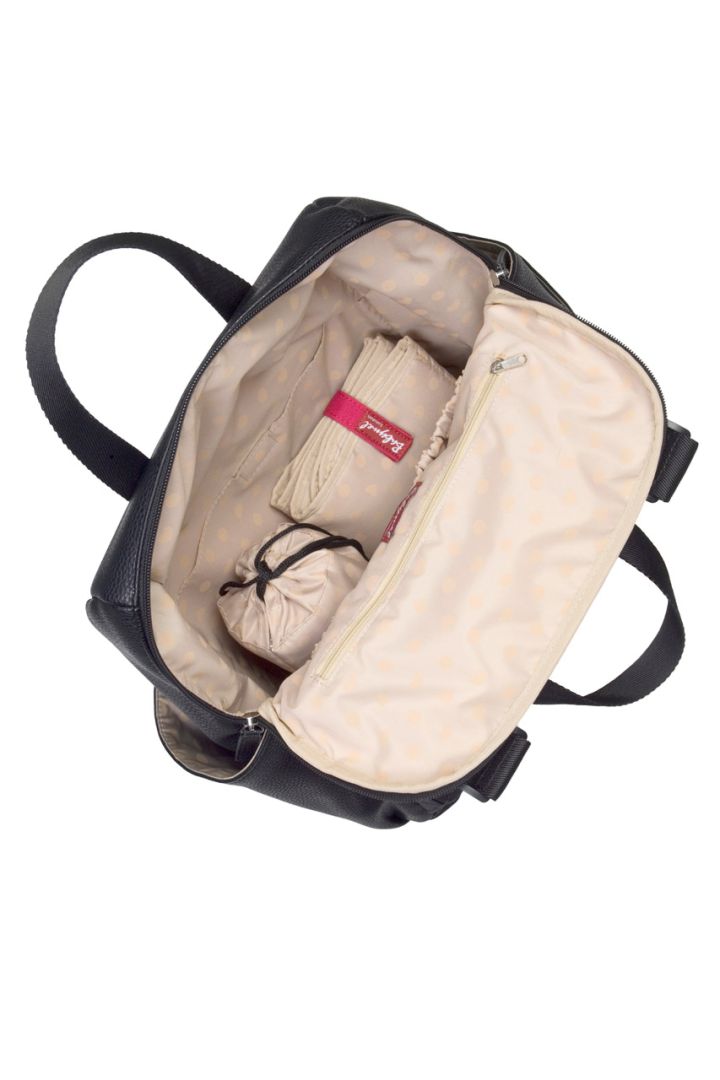 Wickelrucksack aus veganem Kunstleder schwarz