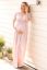 Preview: Long Kimono Maternity Dress rose/white