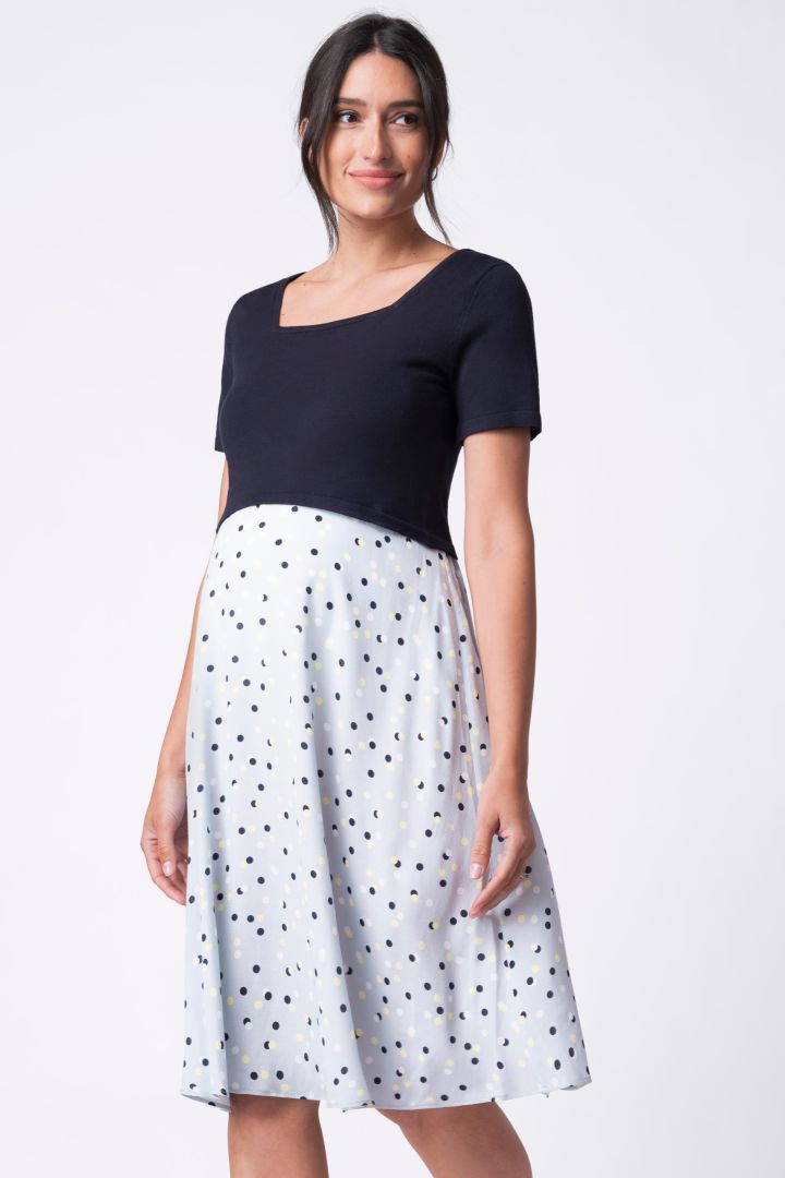 Square Neck Maternity and Nursing Dress