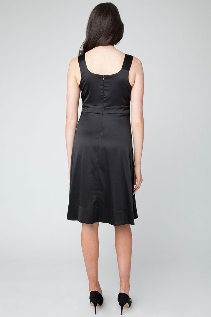 Satin Maternity Dress black