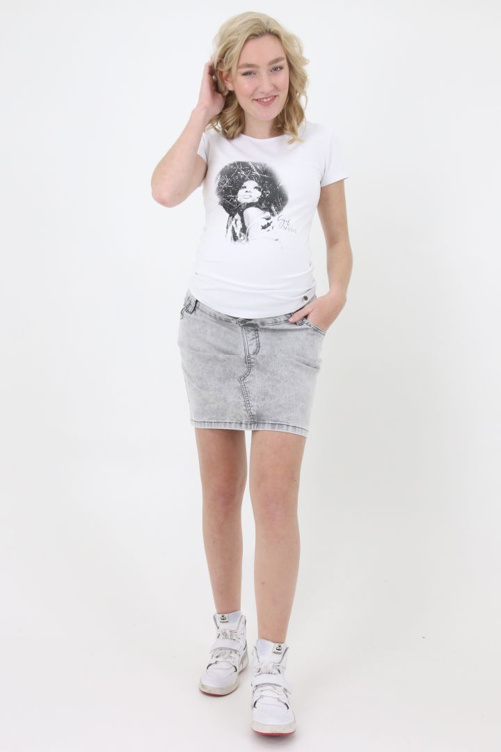 Umstands-Jeansrock grau