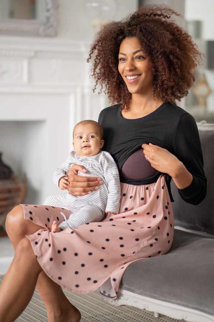 2 in 1 Umstands - und Stillkleid mit Sweater