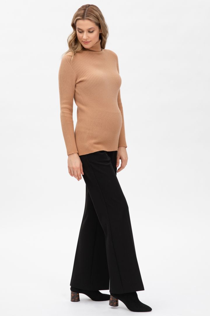 Wide Leg Maternity Trousers black